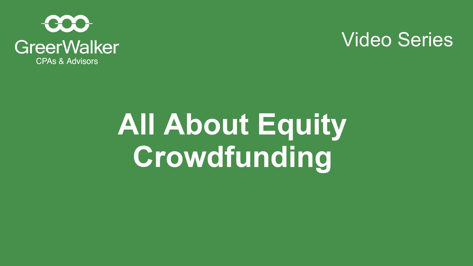 Equity Crowdfunding